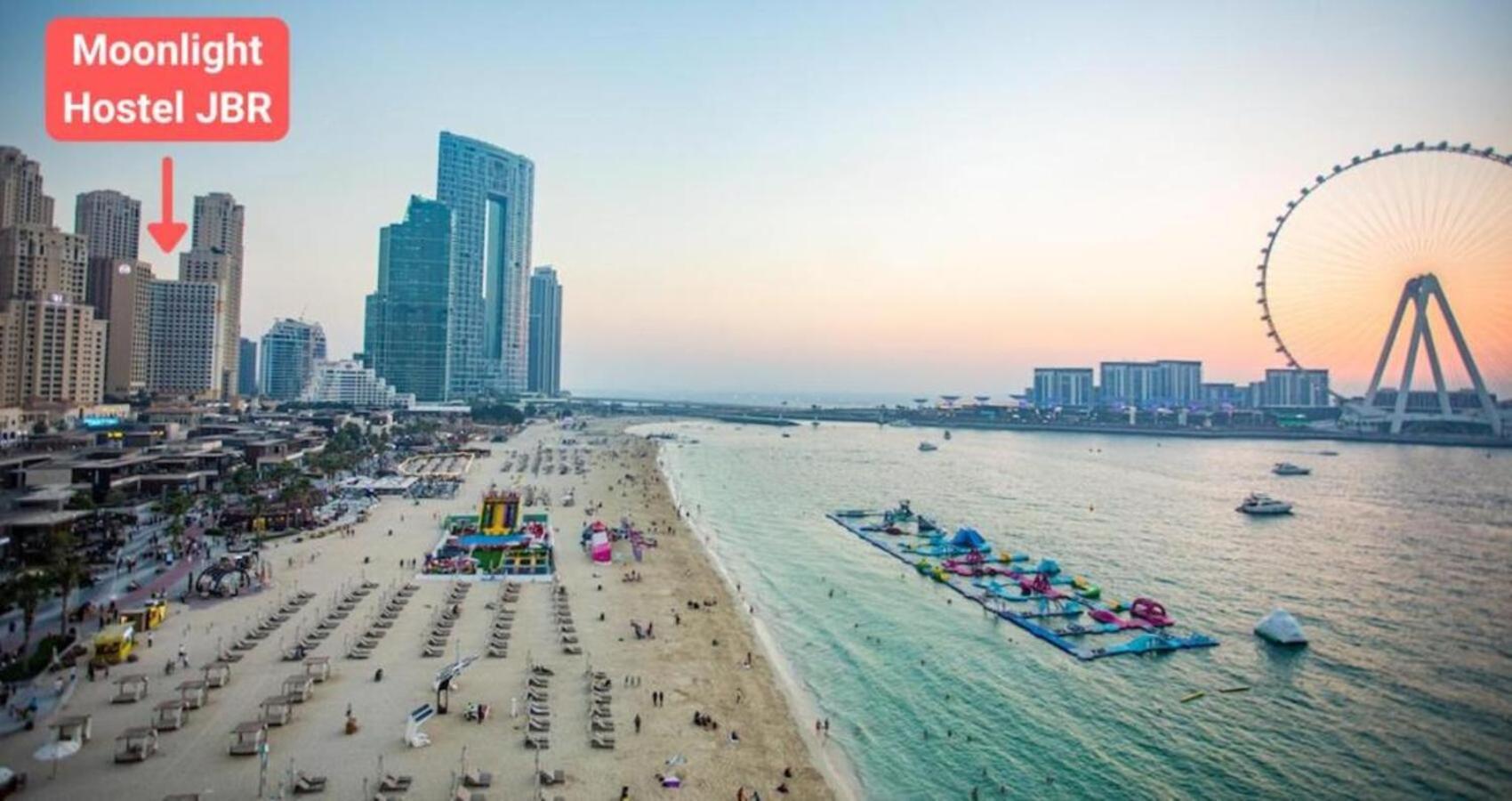 Moonlight Hostel Jbr - 2Min Walk To Jbr Beach - Gym - 2Min Metro Station - Poll Дубай Екстер'єр фото
